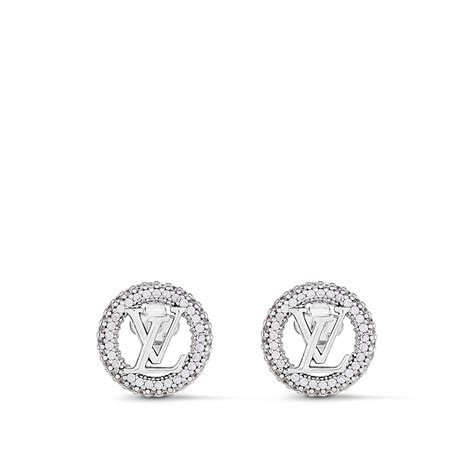 Louise By Night Crystal Stud Earrings .